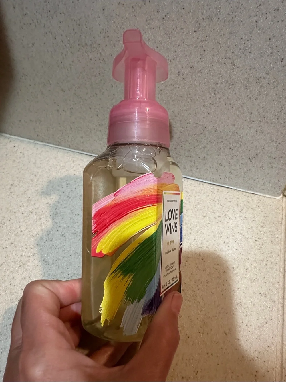 Bath & Body Works foaming hand wash Love Wins Rainbow waves 8.75 oz. Rare